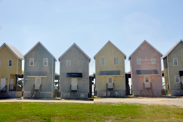 funky row of buildings